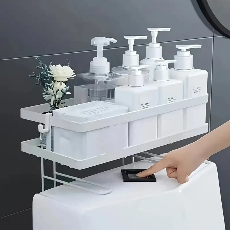 Tech Accessories Organizer - Über-Toiletten-Aufbewahrungsregal - 3-stöckiges Badezimmer-Organizer-Regal, Platzsparende Aufbewahrung