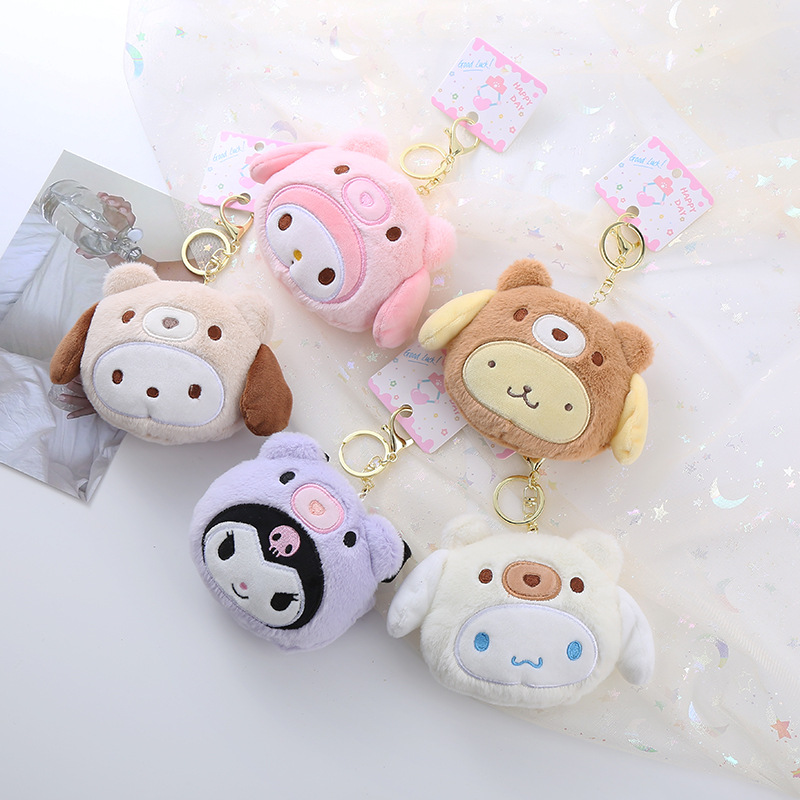 Kawaii Tech Accessories - Sanrio Kuromi Plüsch-Schlüsselanhänger Geldbörse Melody Cinnamoroll