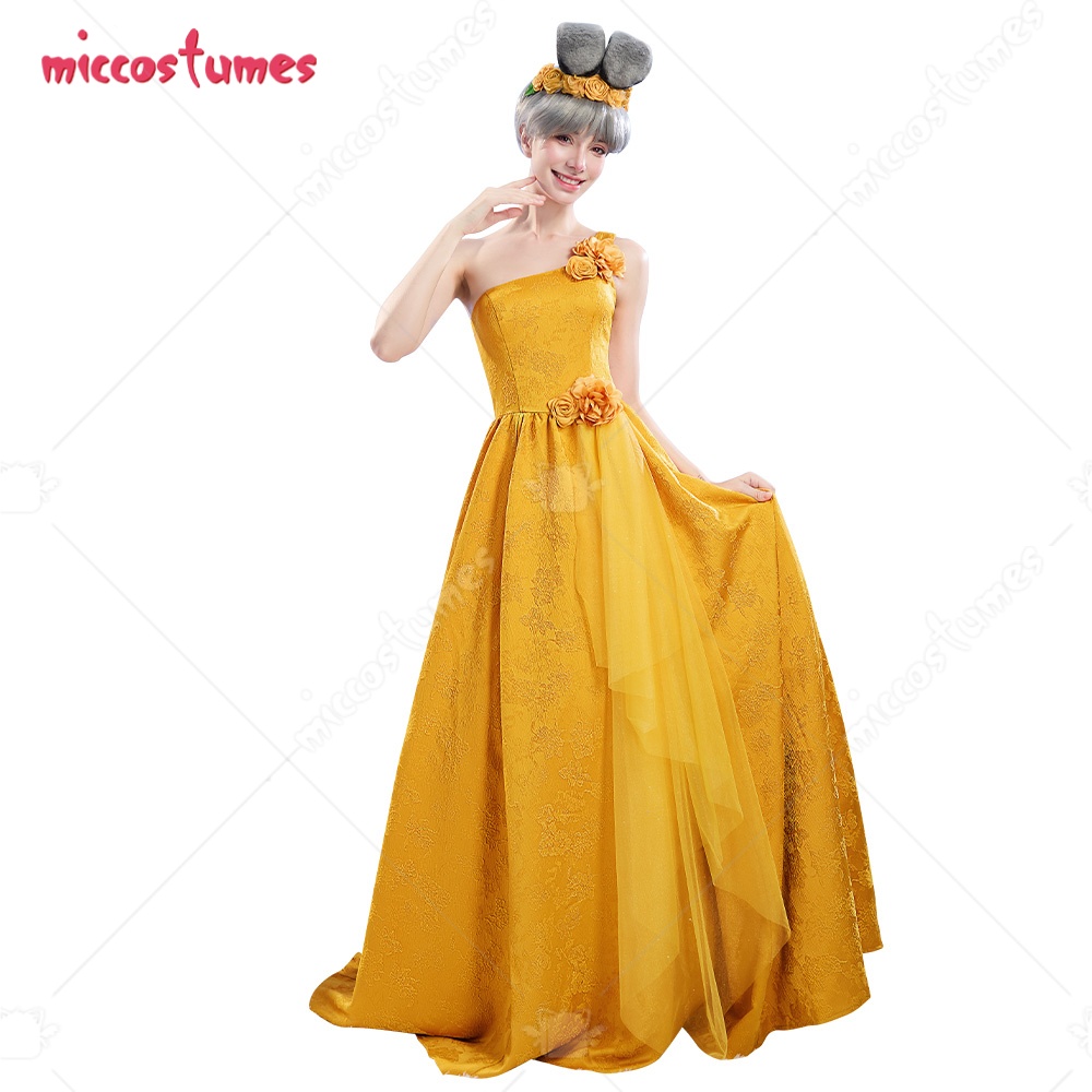 Tech Accessories Women - 【Versandfertig】 Miccostumes Damen-Kaninchen-Cosplay-Kleid, gelbes Cosplay-Kleid mit