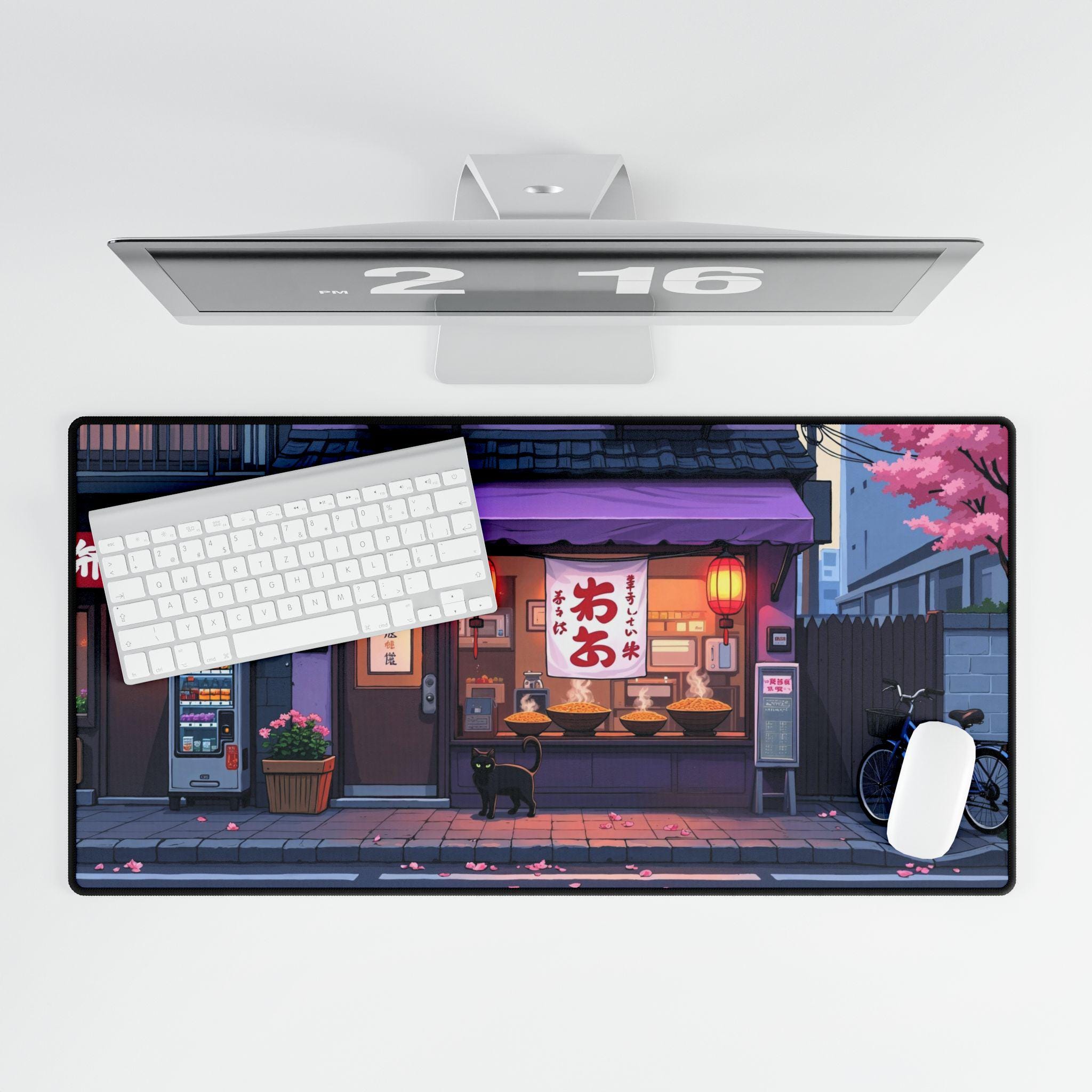 Japanese Tech Accessories - Japanisches Ramen Shop-Mauspad, Schreibtischzubehör für Gamer,