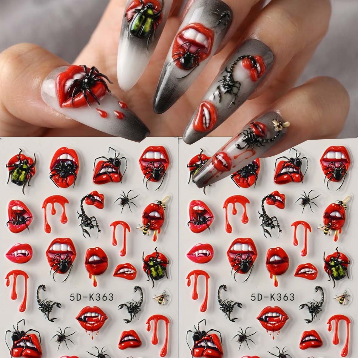 Quirky Tech Accessories - 2 Stück 5D Geprägte Halloween &