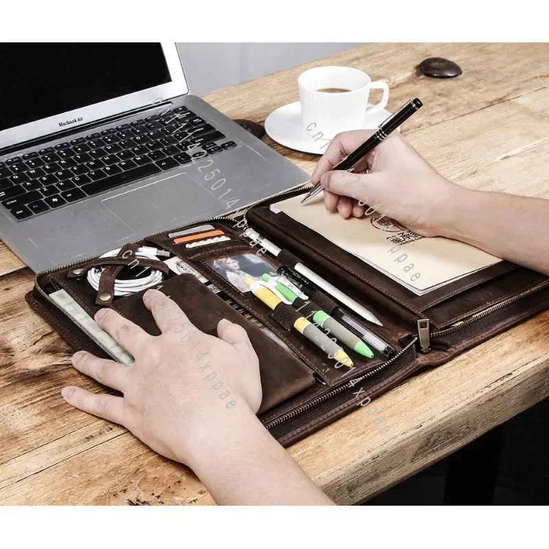 Tech Accessories For A Tablet - Zubehör Leder-Tablet-Aufbewahrungstasche für iPad mit Stiftfach