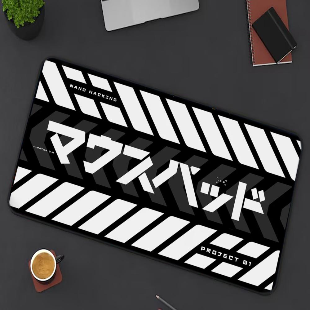 Japanese Tech Accessories - Japanisches Katakana Tech-Style Großes Mauspad Übergroße