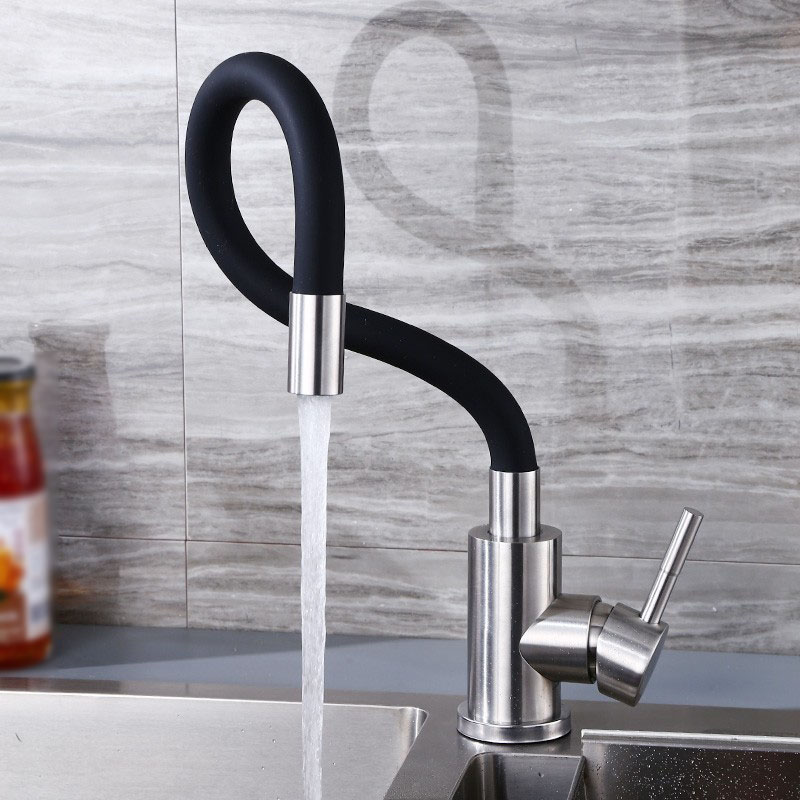 High Tech Kitchen Accessories - 360 ° Drehbarer Küchenarmatur, gebürsteter hochwertiger