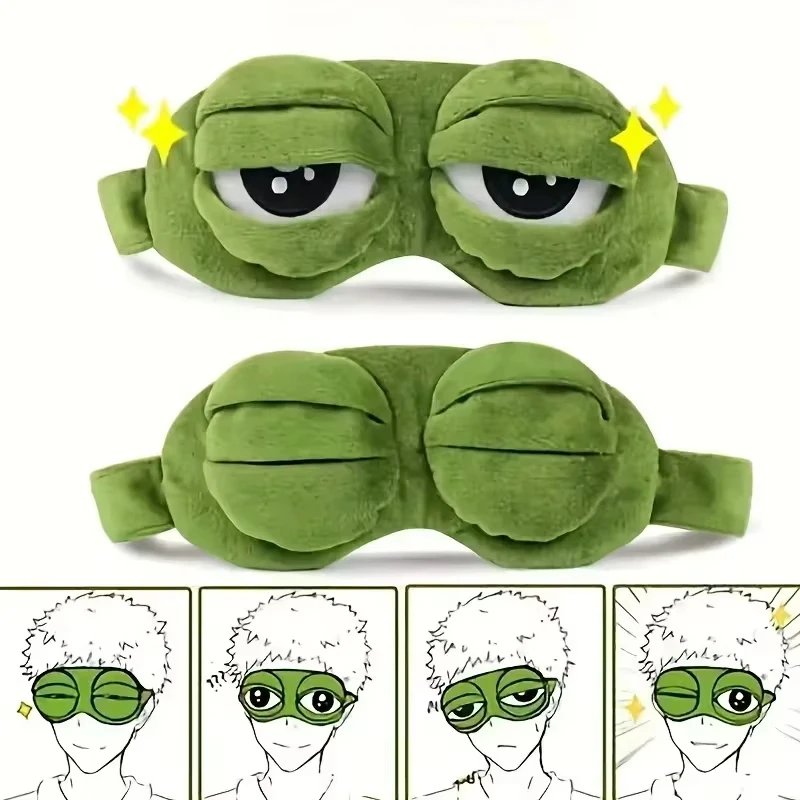 Tech Accessories Women - Froschförmige Augenmaske für Partys, Lustige Cartoon-Plüsch-Augenmaske,