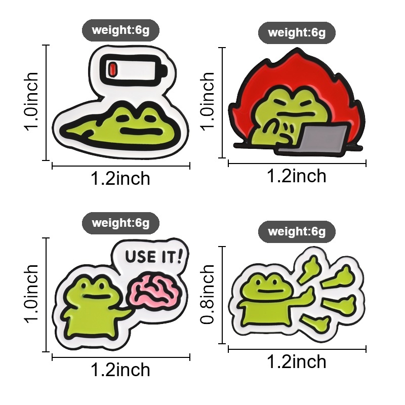 Lustige Frosch-Anstecknadeln,  – Kawaii Tech Accessories Bewertung und Preis